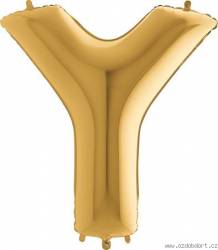 Luftballon Buchstabe Y goldfarben 102 cm