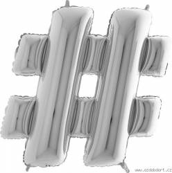 Aufblasbarer Ballon Symbol Hestage Silber 102 cm