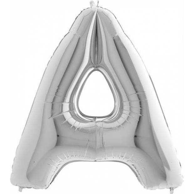 Aufblasbarer Ballon Buchstabe A silbern 102 cm