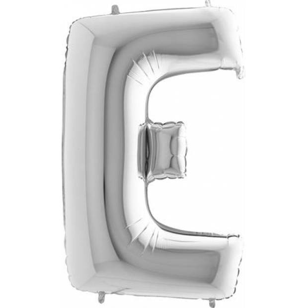 Aufblasbarer Ballon Buchstabe E silbern 102 cm
