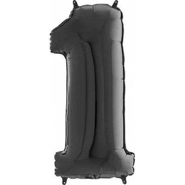 Luftballon Nr. 1 schwarz 66 cm