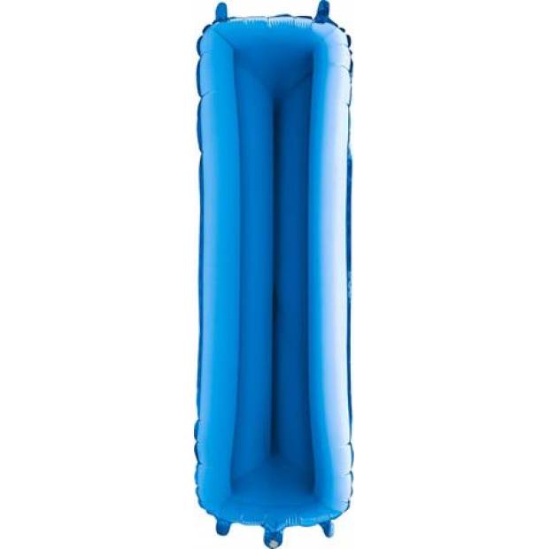 Aufblasbarer Ballon Buchstabe I blau 102 cm