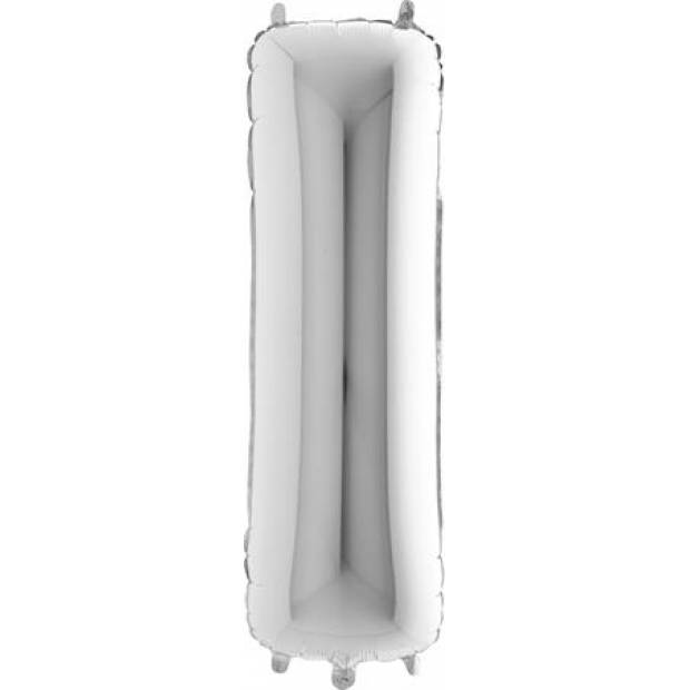 Aufblasbarer Ballon Buchstabe I silbern 102 cm