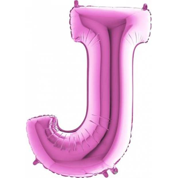 Luftballon mit Buchstabe J pink 102 cm