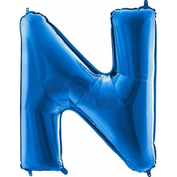 Aufblasbarer Ballon Buchstabe N blau 102 cm