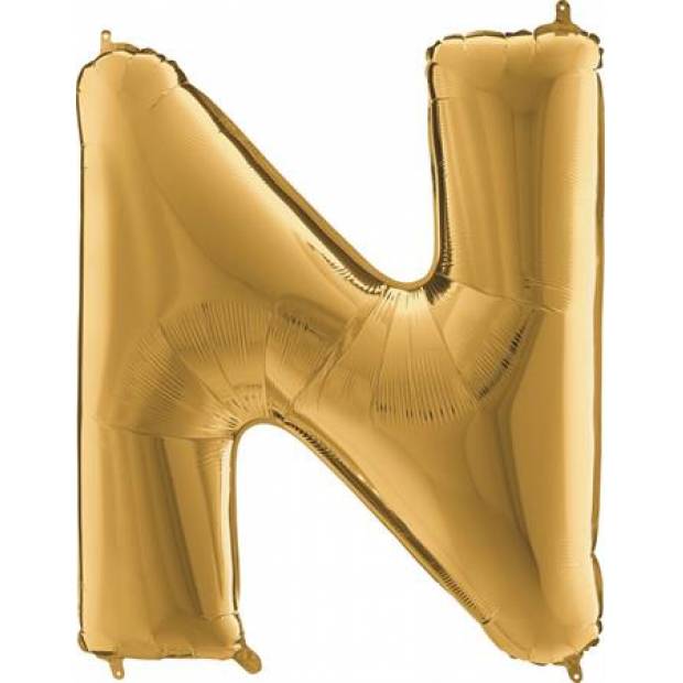Luftballon Buchstabe N goldfarben 102 cm