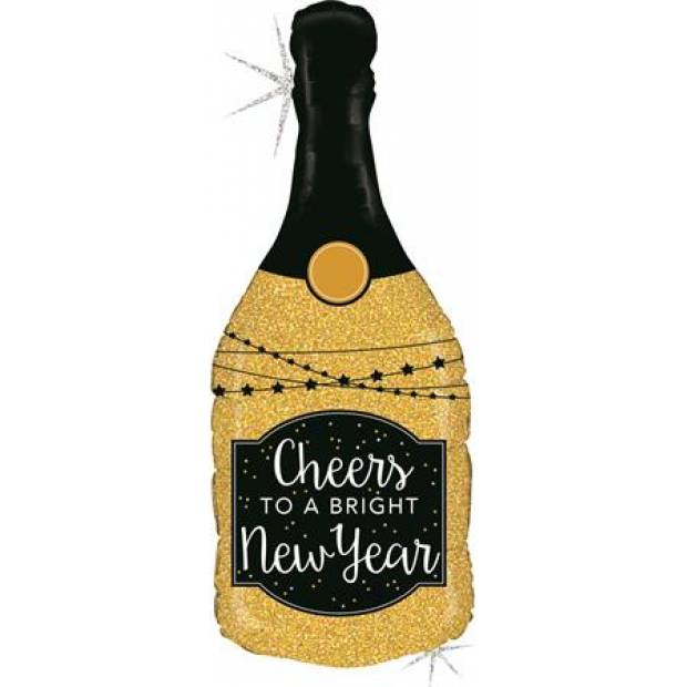 Aufblasbarer Ballon Flasche salud zum neuen Jahr 91 cm