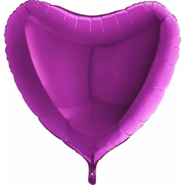 Luftballon in violetter Herzform, 91 cm