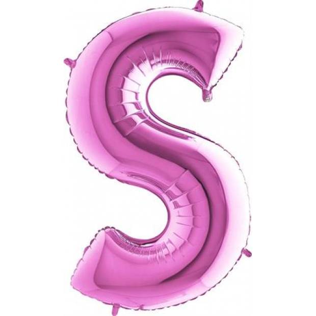 Luftballon Buchstabe S pink 102 cm