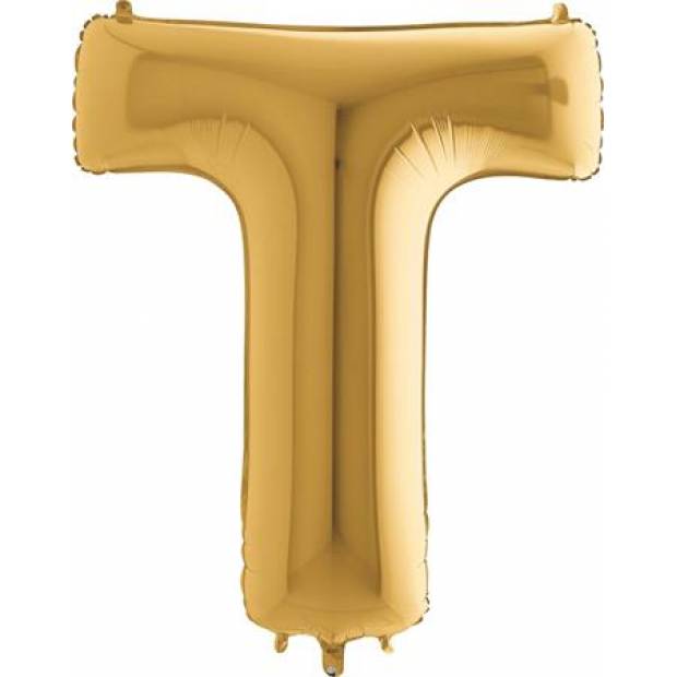 Luftballon Buchstabe T goldfarben 102 cm