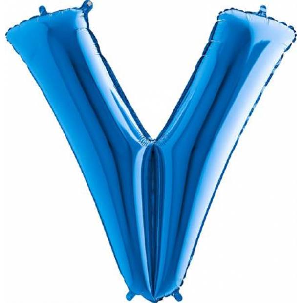 Luftballon Buchstabe V blau 102 cm