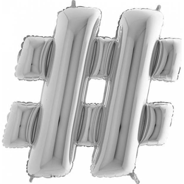 Aufblasbarer Ballon Symbol Hestage Silber 102 cm