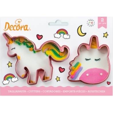 Buntes Einhorn Plastikstempelset 2 Stück