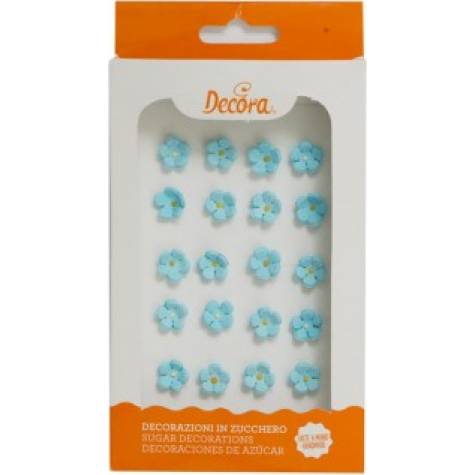 Zuckerblüten 30 Stück klein hellblau