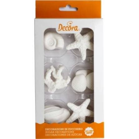 Zuckerdeko für Torte Meer 6 Stücke