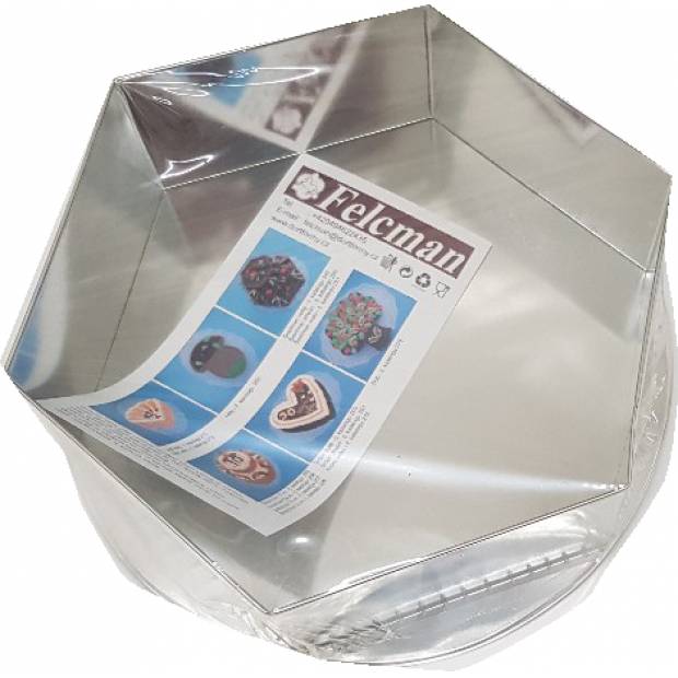 Sechseckige Kuchenform mittel 25x25x7,5cm