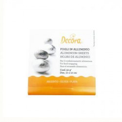 Folie zum Verpacken von Pralinen - silber 10x10cm 150St.