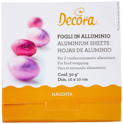 Folie zum Verpacken von Pralinen - rot 10x10cm 150Stk