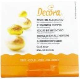 Folie für die Verpackung von Pralinen - gold 10x10cm 150St.