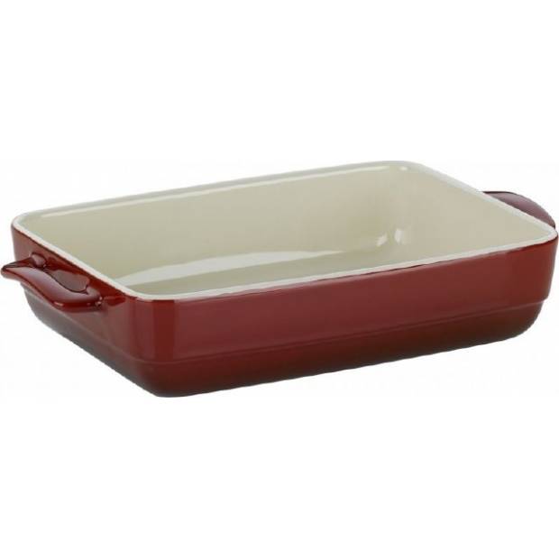 Auflaufform MALIN, Keramik, rot, 19x32x6,5cm