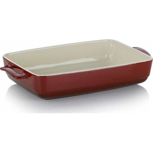 Auflaufform MALIN, Keramik, rot, 22x37,5x7cm