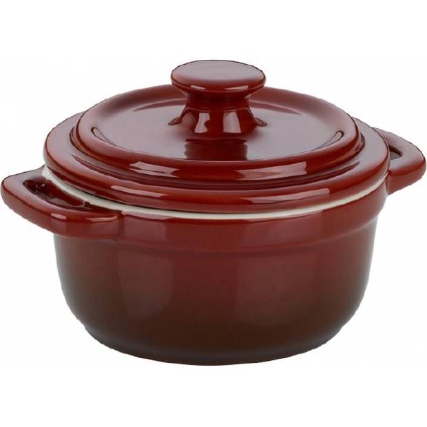 Auflaufform MALIN inkl. Deckel, Keramik, rot, O10cm x h8cm