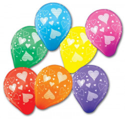 Bunte Ballons Herz 7 Stück