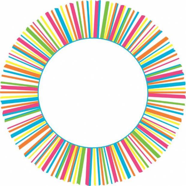 Farbige Kuchenmatte Strahlen 31cm