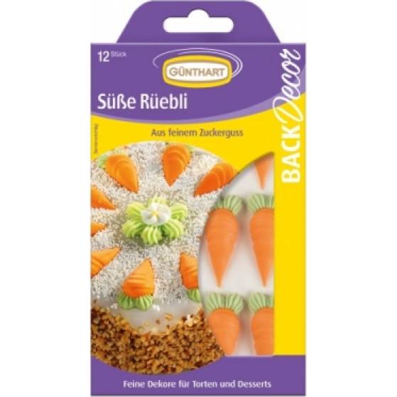 Zucker-Verzierung für Karottenkuchen, 12 Stück
