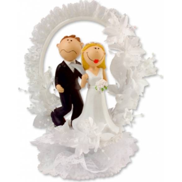 Hochzeitstortenfigur 1 Stück unglücklicher Bräutigam 220 mm