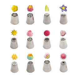 Satz mit 12 Blumendekorationsspitzen