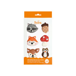 Zuckerkuchendekoration Waldtiere 6St.