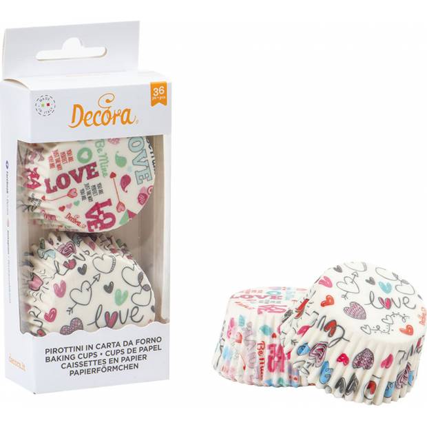 Muffin-Körbchen 36Stück Liebe