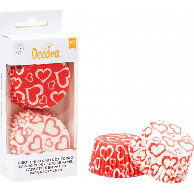 Muffin-Körbchen 36Stück Herzen
