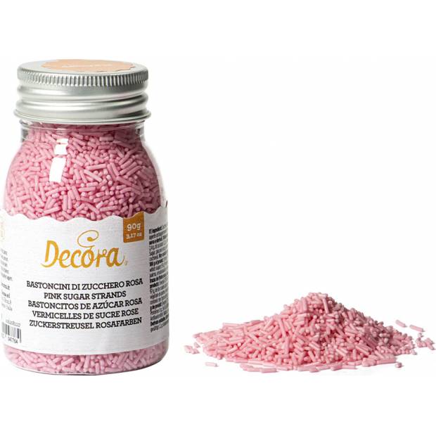 Zuckerdekorationsstäbchen rosa 90g