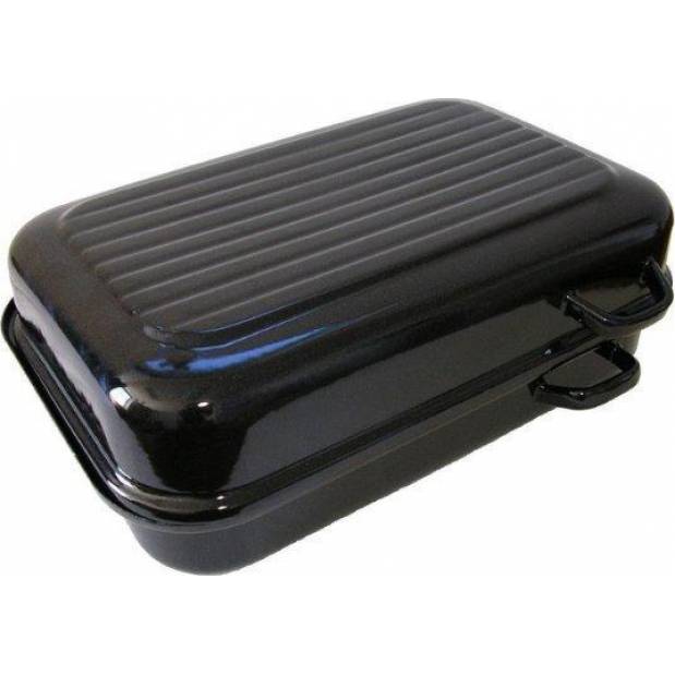 Beidseitig emaillierter Sfinx-Doppelbräter, Größe 40 cm (Innenmaß) – mit seitlichen Griffen – Belis