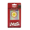 Tortenkerzen farbig mit Streichholz 10pcs UNFORGETTABLE relight