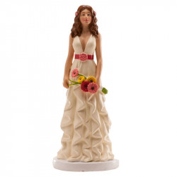 Hochzeitstortenfigur 16cm Sie im romantischen Kleid