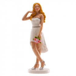 Hochzeitstorten-Figur 16cm alleinstehende Frau
