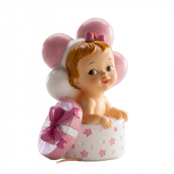 Baby Mädchen Kuchen Figur 10,5cm in Box