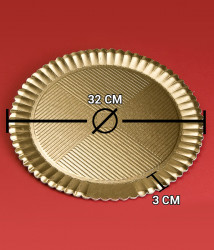 Tortenuntersetzer Girasole 30cm gold verziert