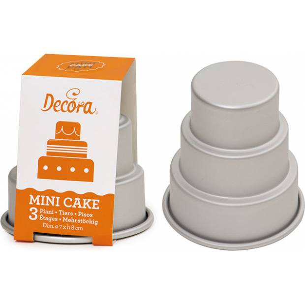 Mini-Kuchenform 3 Etagen 7x8cm