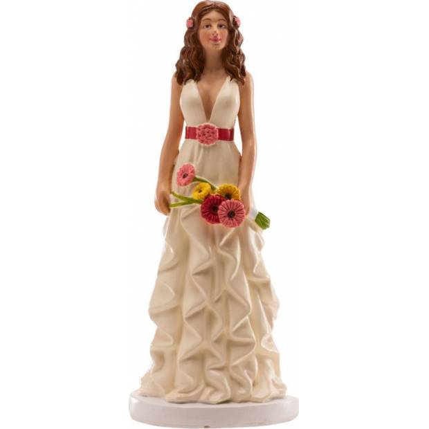 Hochzeitstortenfigur 16cm Sie im romantischen Kleid