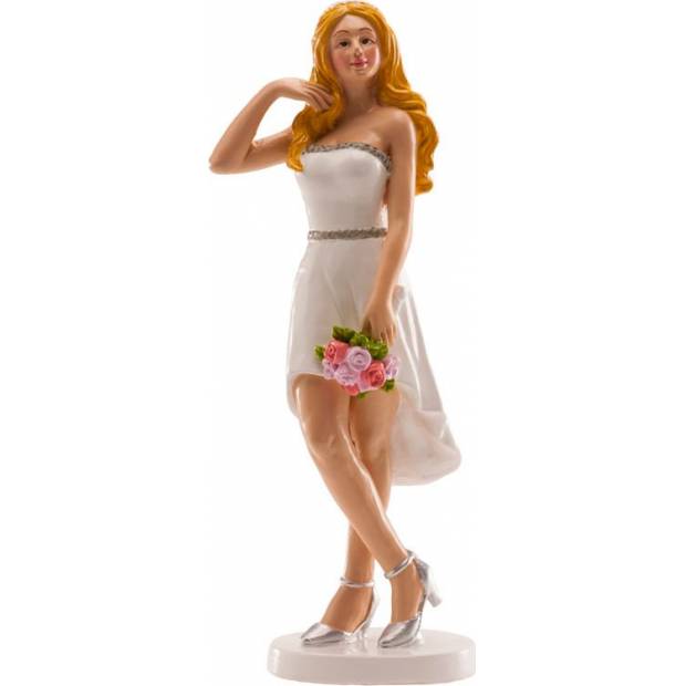Hochzeitstorten-Figur 16cm alleinstehende Frau
