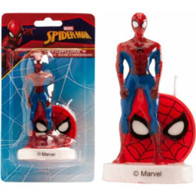 Spiderman Tortenfigur mit Kerze 9cm