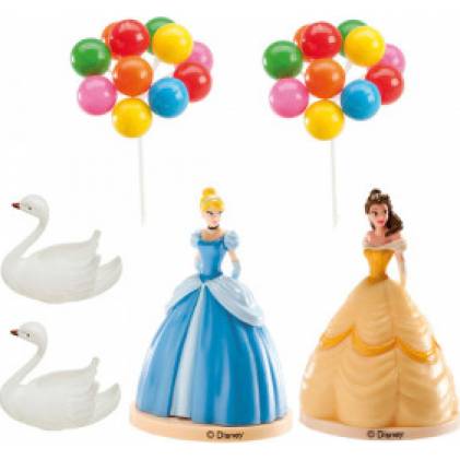 Prinzessinnen-Kuchenfigur, Schwäne und Luftballons