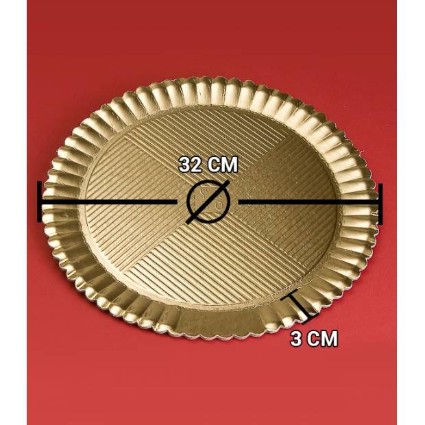 Tortenuntersetzer Girasole 30cm gold verziert