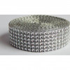 Diamantstreifen Kunststoff silber (3 cm x 4,57 m) 5126