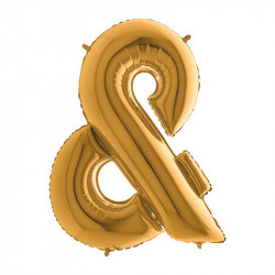 Aufblasbarer Ballon Zeichen und 102 cm Goldfarben