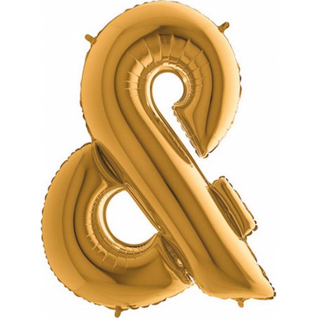 Aufblasbarer Ballon Zeichen und 102 cm Goldfarben